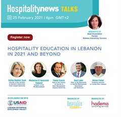Webinar: Hospitality Education in Lebanon in 2021 and Beyond